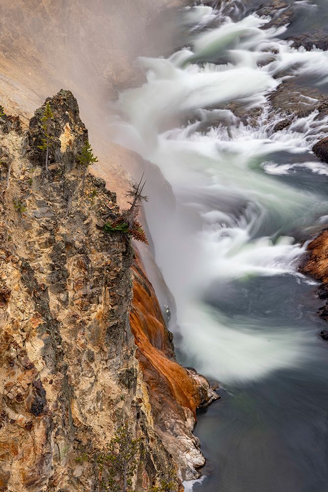 Turbulent water below Lower Falls-Grand Canyon of the Yellowstone-Yellowstone National Park-Wyoming art print by Adam Jones for $57.95 CAD