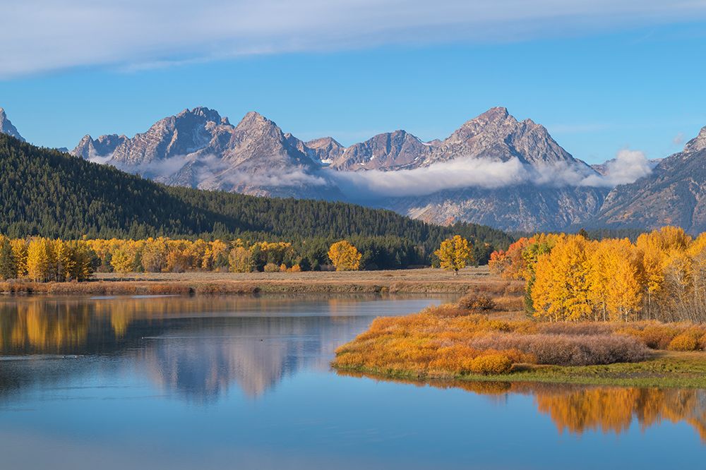 Fall color at Oxbow Bend of the Snake River-Grand Teton National Park-Wyoming art print by Alan Majchrowicz for $57.95 CAD