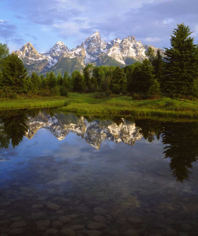 Wyoming Grand Tetons reflect in the Snake River art print by Christopher Talbot Frank for $57.95 CAD