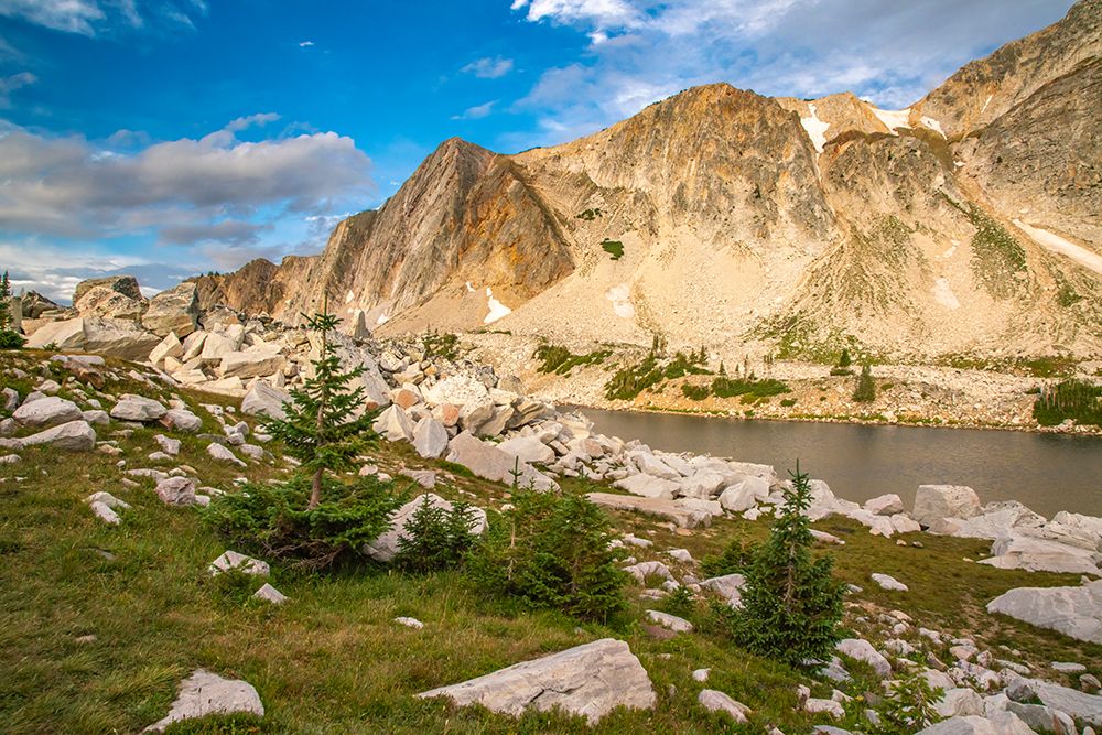 USA, Wyoming, Medicine Bow National Forest. Landscape with Lookout Lake and mountain. art print by Jaynes Gallery for $57.95 CAD