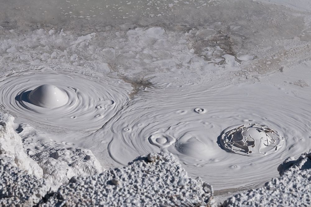 USA-Wyoming-Yellowstone National Park-Atrists Paintpots-Boiling hot mud pots art print by Cindy Miller Hopkins for $57.95 CAD