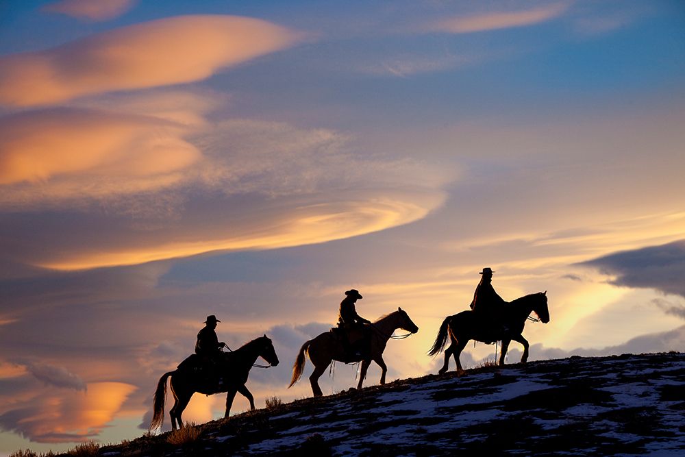 USA- Shell- Wyoming. Hideout Ranch cowboys and cowgirls art print by Darrell Gulin for $57.95 CAD