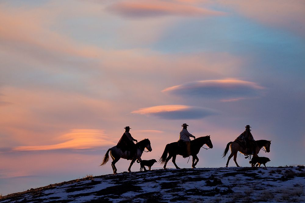 USA- Shell- Wyoming. Hideout Ranch cowboys and cowgirls art print by Darrell Gulin for $57.95 CAD