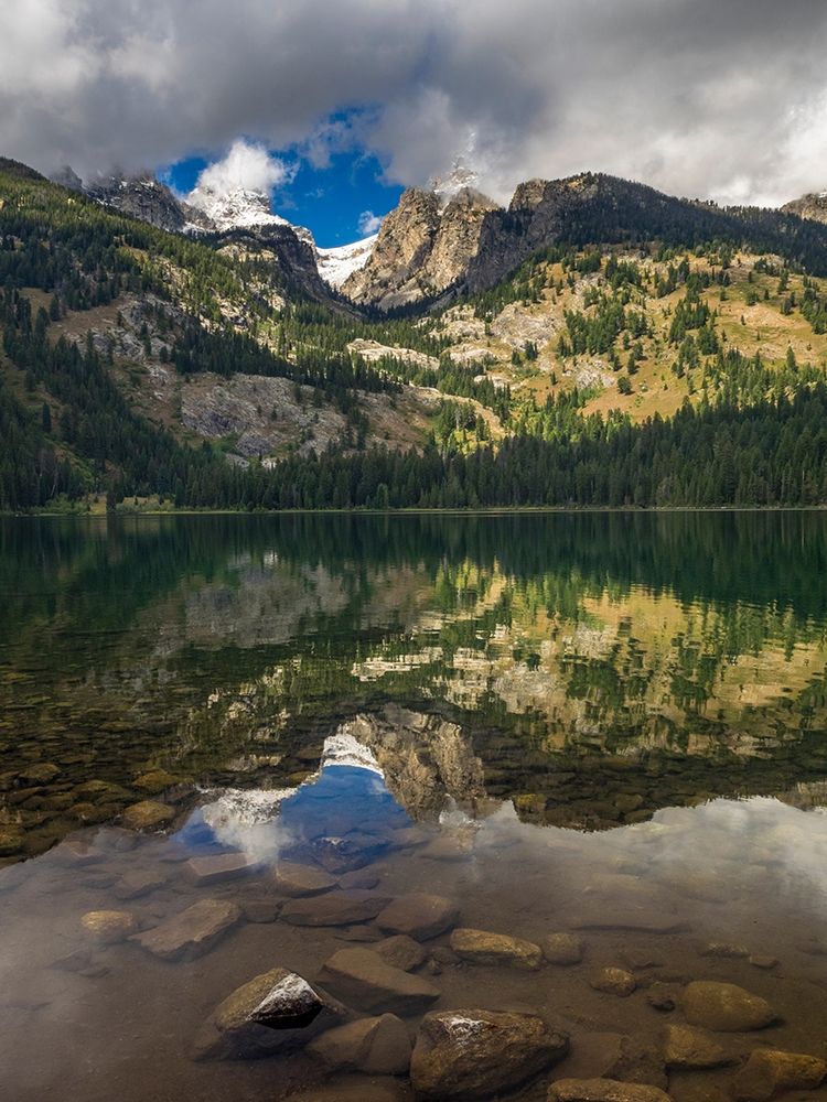 Landscape with reflection of Teton Mountains in Bradley Lake-Grand Teton National Park-Wyoming art print by Howie Garber for $57.95 CAD