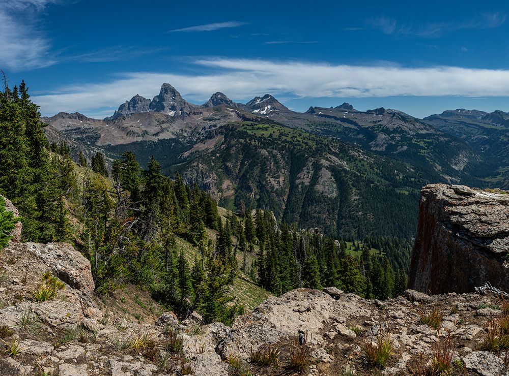 USA-Wyoming-View of Grand Teton and National Park from west-Jedediah Smith Wilderness art print by Howie Garber for $57.95 CAD