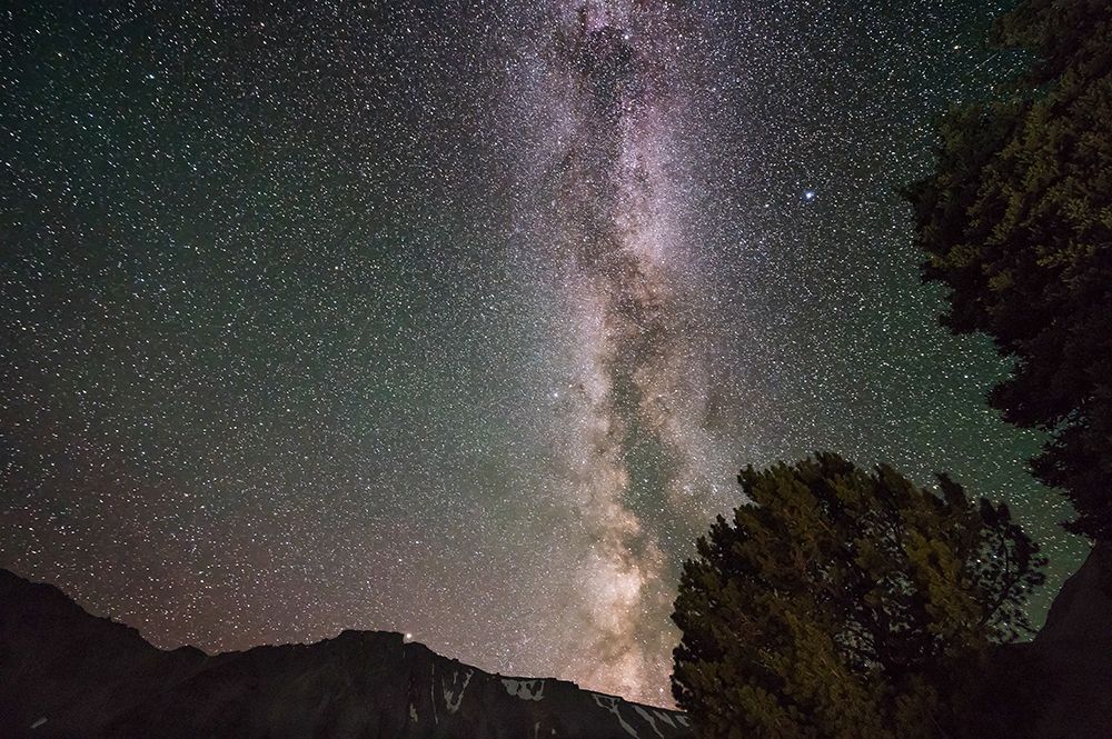 USA-Wyoming Milky Way photograph of Absaroka Mountains near Cody art print by Howie Garber for $57.95 CAD