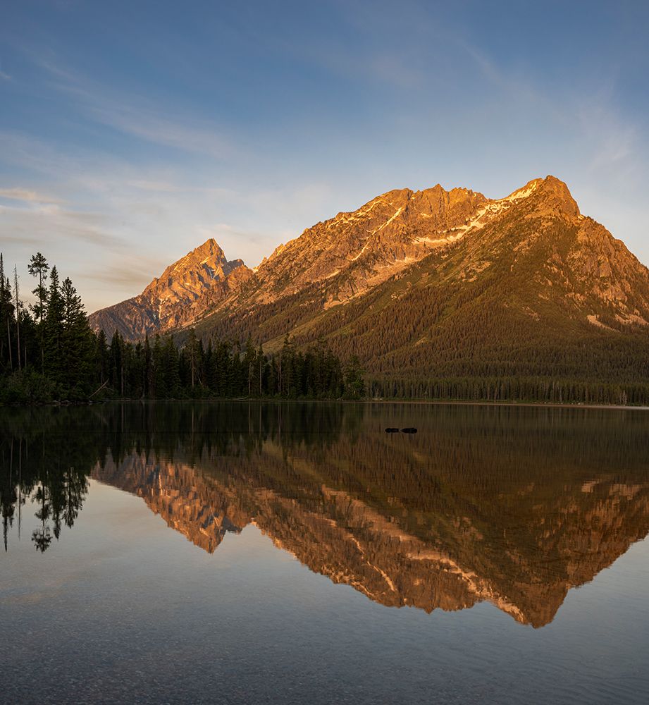 USA, Wyoming. Landscape of Mount Woodring from Leigh Lake, Grand Teton National Park. art print by Howie Garber for $57.95 CAD