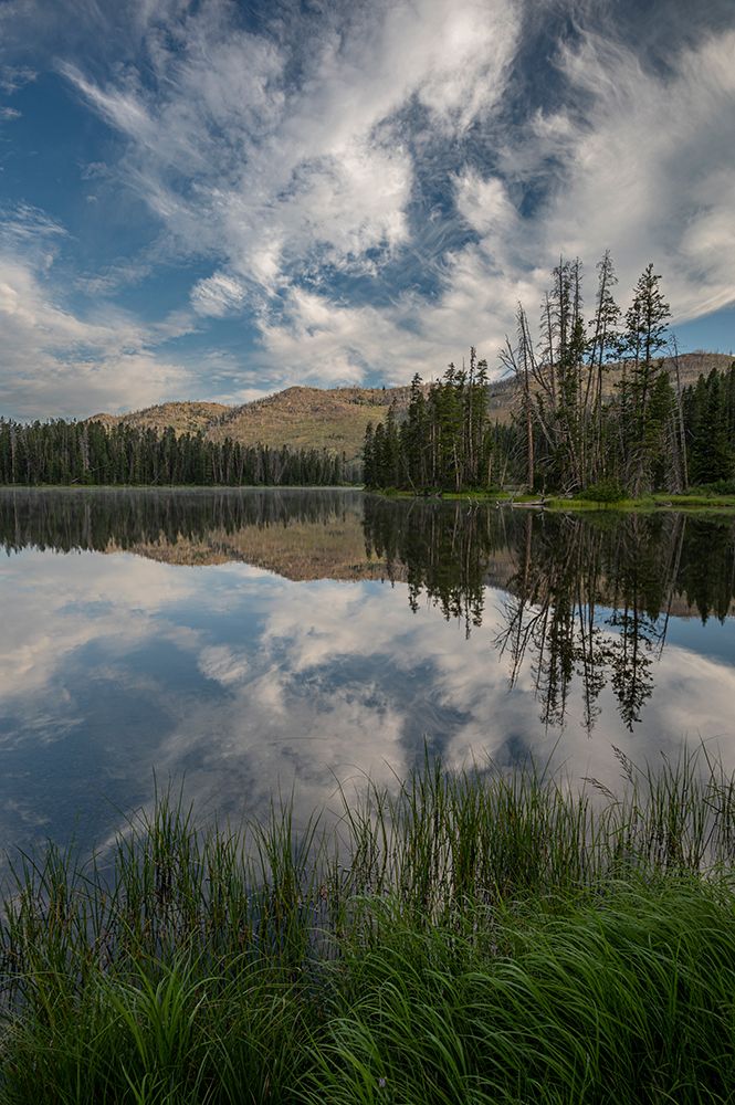 USA, Wyoming. Clouds reflected in Sylvan Lake, Yellowstone National Park. art print by Howie Garber for $57.95 CAD