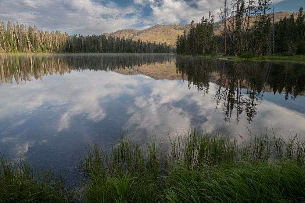 USA, Wyoming. Clouds reflected in Sylvan Lake, Yellowstone National Park. art print by Howie Garber for $57.95 CAD