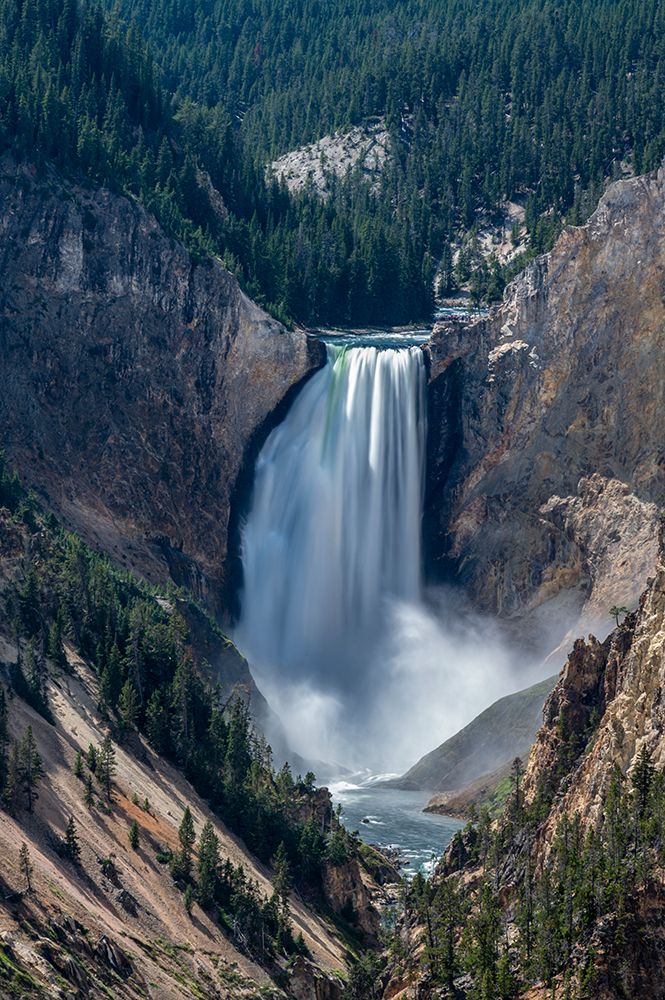 USA, Wyoming. Yellowstone River, Lower Falls and Grand Canyon, Yellowstone National Park. art print by Howie Garber for $57.95 CAD
