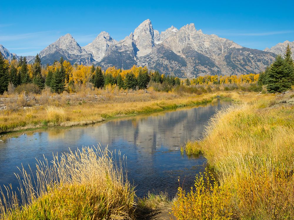 Wyoming- Grand Teton National Park. Teton Range with Grand Teton and Snake River art print by Jamie and Judy Wild for $57.95 CAD