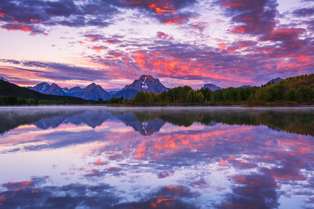 Dawn light over the Tetons from Oxbow Bend-Grand Teton National Park-Wyoming-USA art print by Russ Bishop for $57.95 CAD