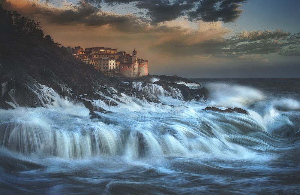 Tellaro Water Fall art print by Paolo Lazzarotti for $57.95 CAD