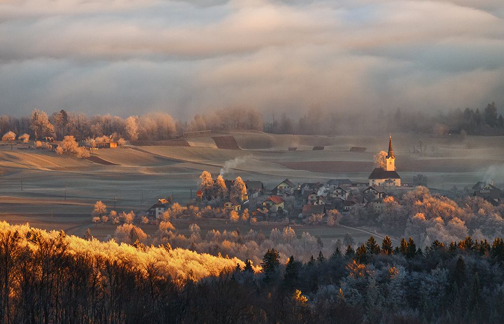 Early winter morning art print by Ales Komovec for $57.95 CAD