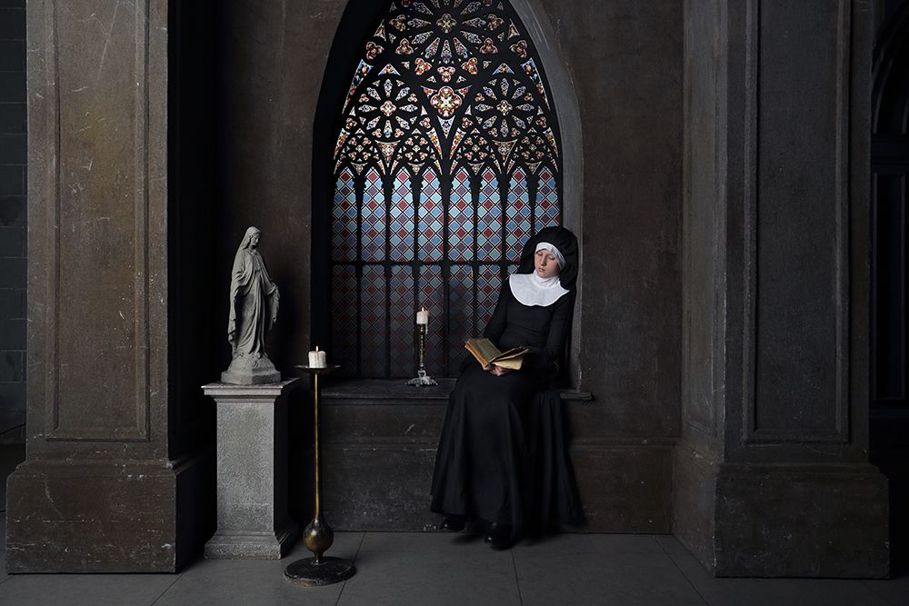 A young nun art print by Victoria Glinka for $57.95 CAD
