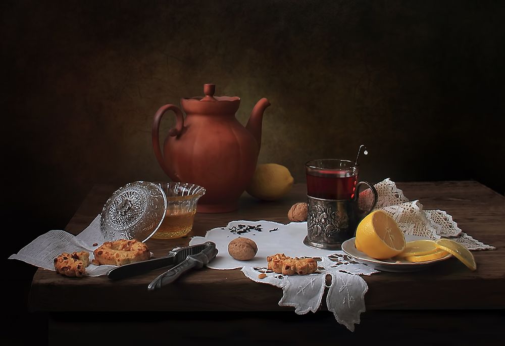 Tea with honey art print by Tatyana Skorokhod for $57.95 CAD