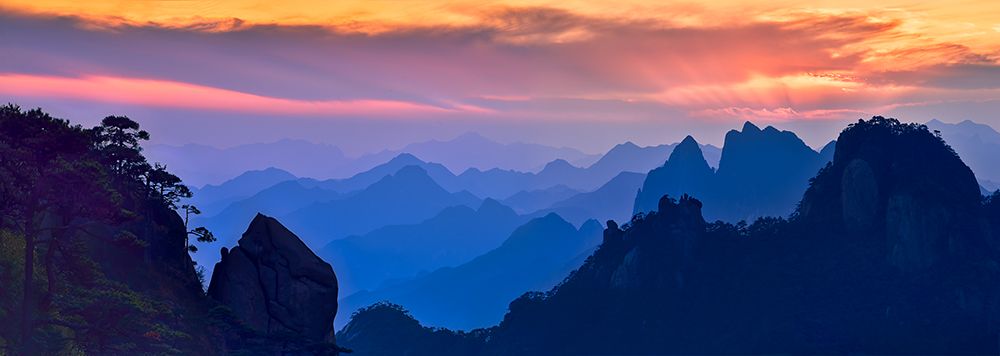 Sanqing Mountain Sunset art print by Mei Xu for $57.95 CAD