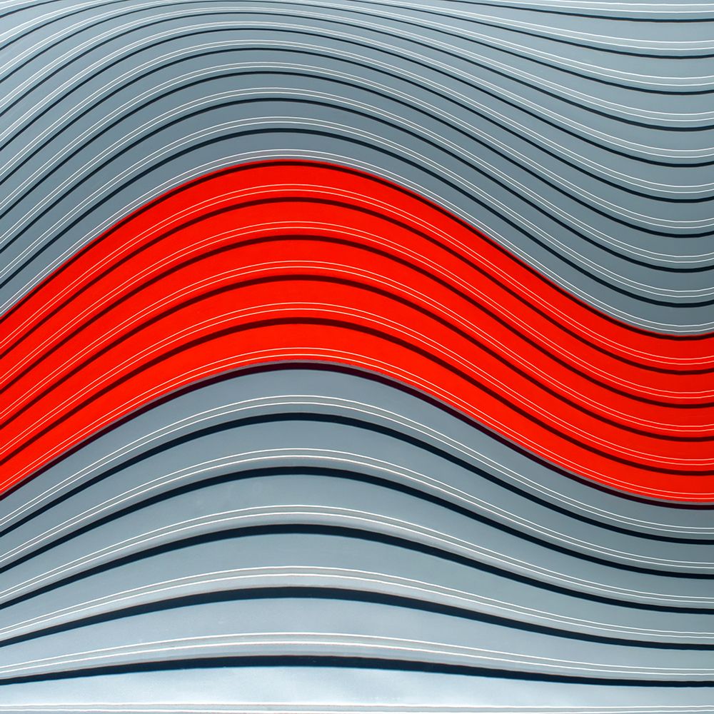 Red wave art print by Luc Vangindertael for $57.95 CAD