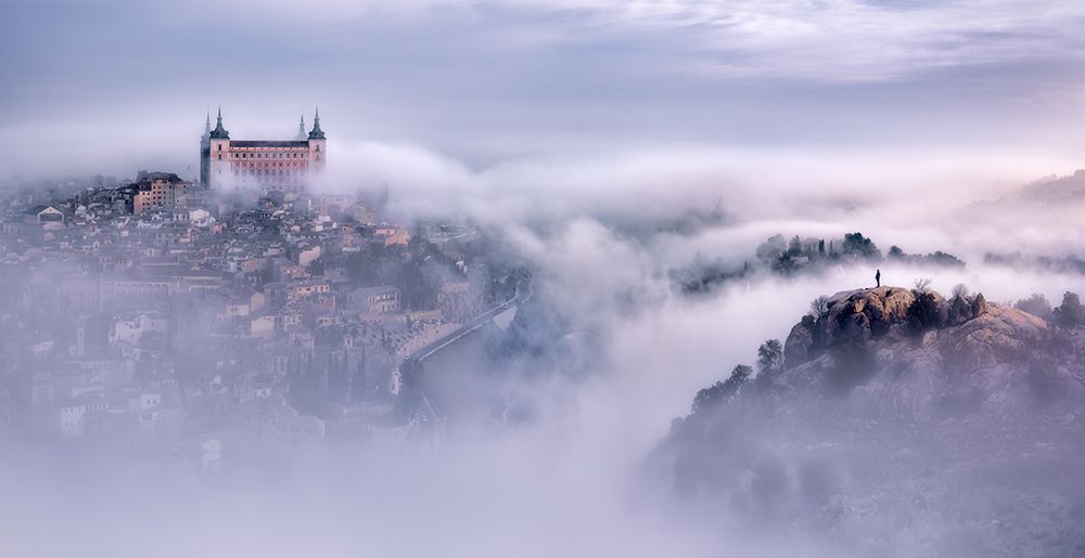 Toledo city foggy morning art print by Jesus M. Garcia for $57.95 CAD