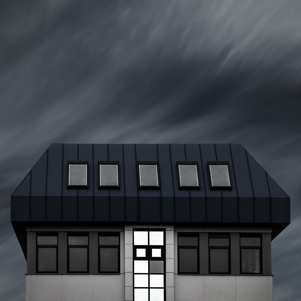 the blue roof art print by Gilbert Claes for $57.95 CAD
