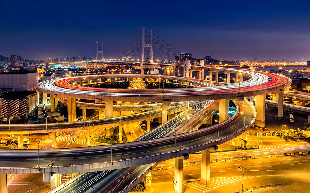 Nanpu Bridge art print by Hua Zhu for $57.95 CAD