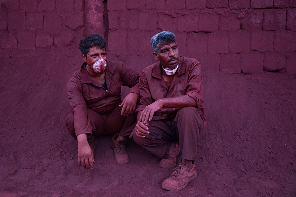 Red Worker art print by Pantea Naghavi Anaraki for $57.95 CAD