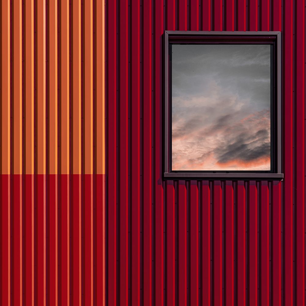 Red with a touch of sky art print by Luc Vangindertael for $57.95 CAD