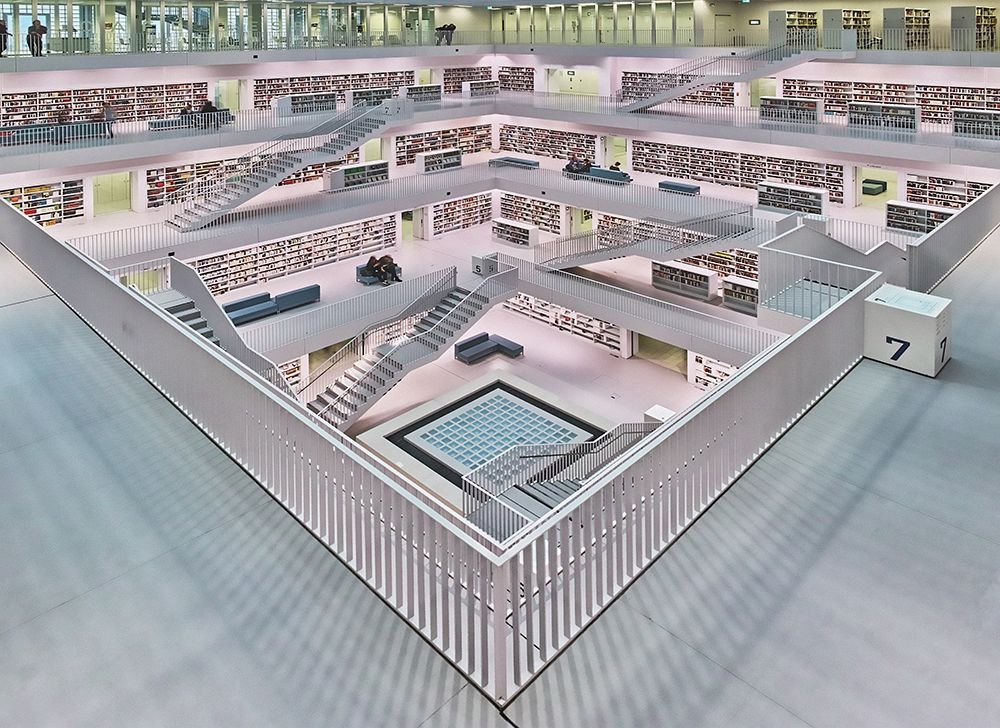 Stadtbibliothek Stuttgart Inner Space I art print by Rolf Mauer for $57.95 CAD
