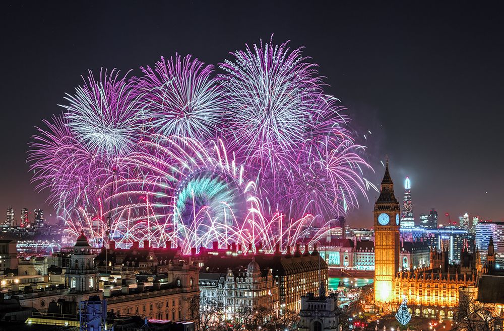 New Year Fireworks art print by Stewart Marsden for $57.95 CAD