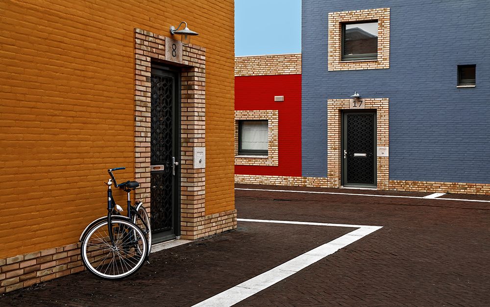 colored facades art print by Gilbert Claes for $57.95 CAD
