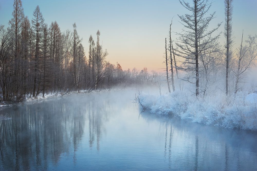 Morning River art print by Tongjun Zhou for $57.95 CAD