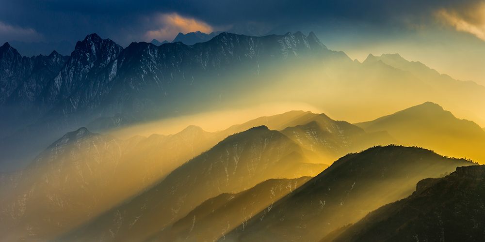 The Cattle-back Mountain Sunset art print by Hua Zhu for $57.95 CAD