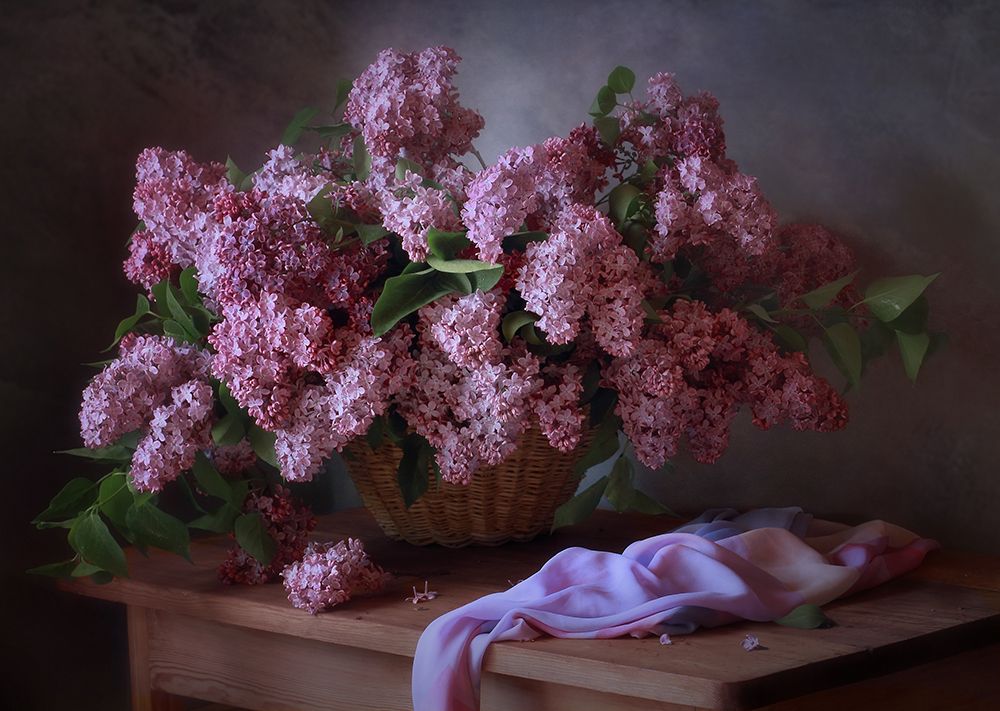 With a basket of lilacs art print by Tatyana Skorokhod for $57.95 CAD