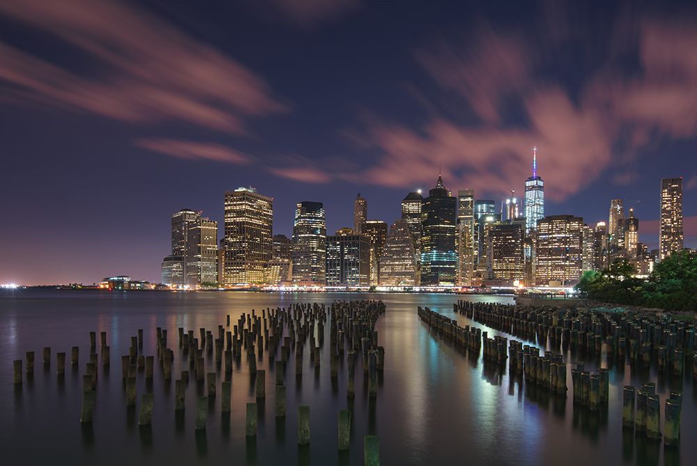 New York City At Night art print by Austin Li for $57.95 CAD