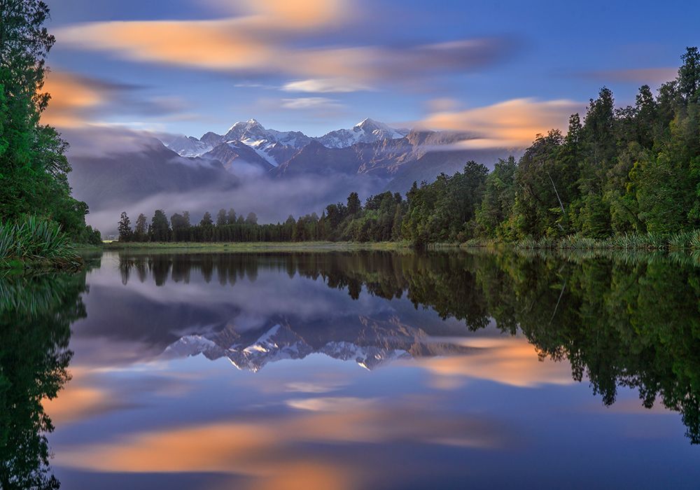 Lake Matheson art print by Hua Zhu for $57.95 CAD
