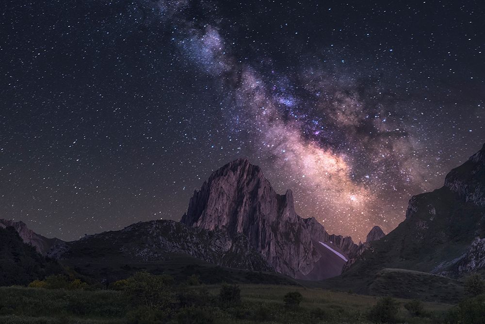 Mountain and Milky Way art print by Carlos F. Turienzo for $57.95 CAD