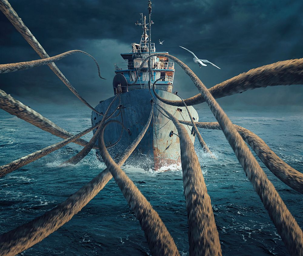 Caught The Ship art print by Sulaiman Almawash for $57.95 CAD