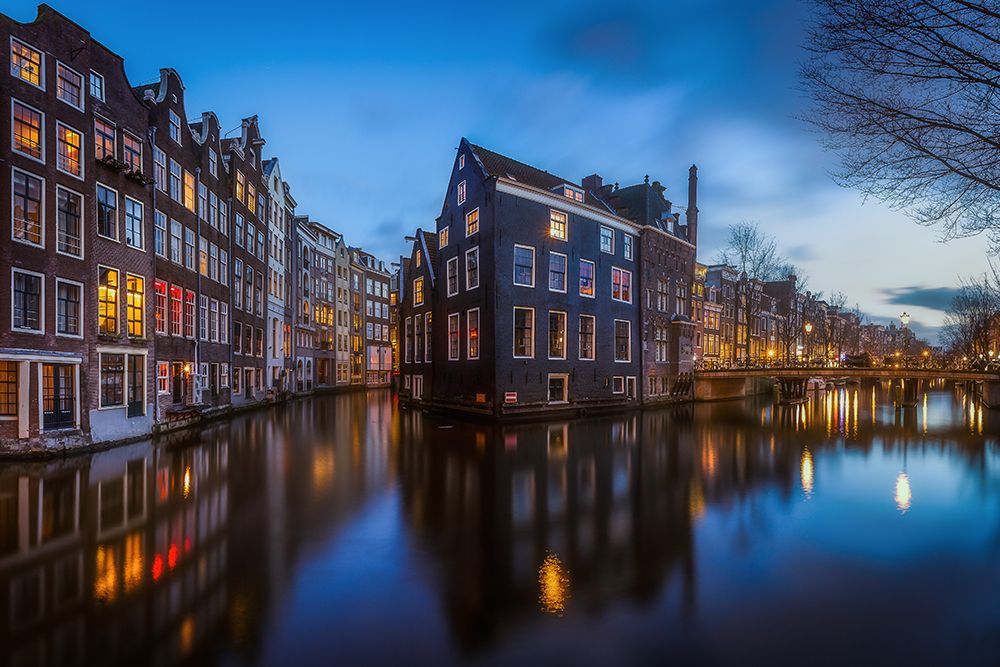 Blue Amsterdam art print by Clara Gamito for $57.95 CAD