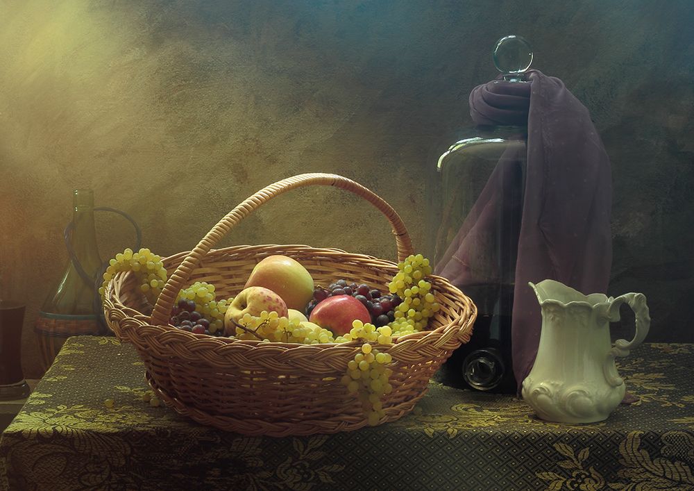 Still Life with Fruits Basket art print by UstinaGreen for $57.95 CAD
