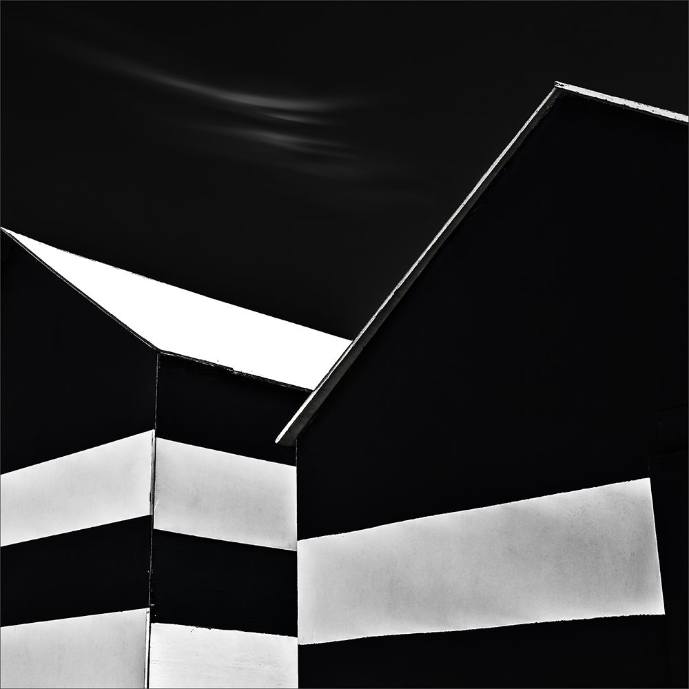 Bw Beach Huts art print by Gilbert Claes for $57.95 CAD