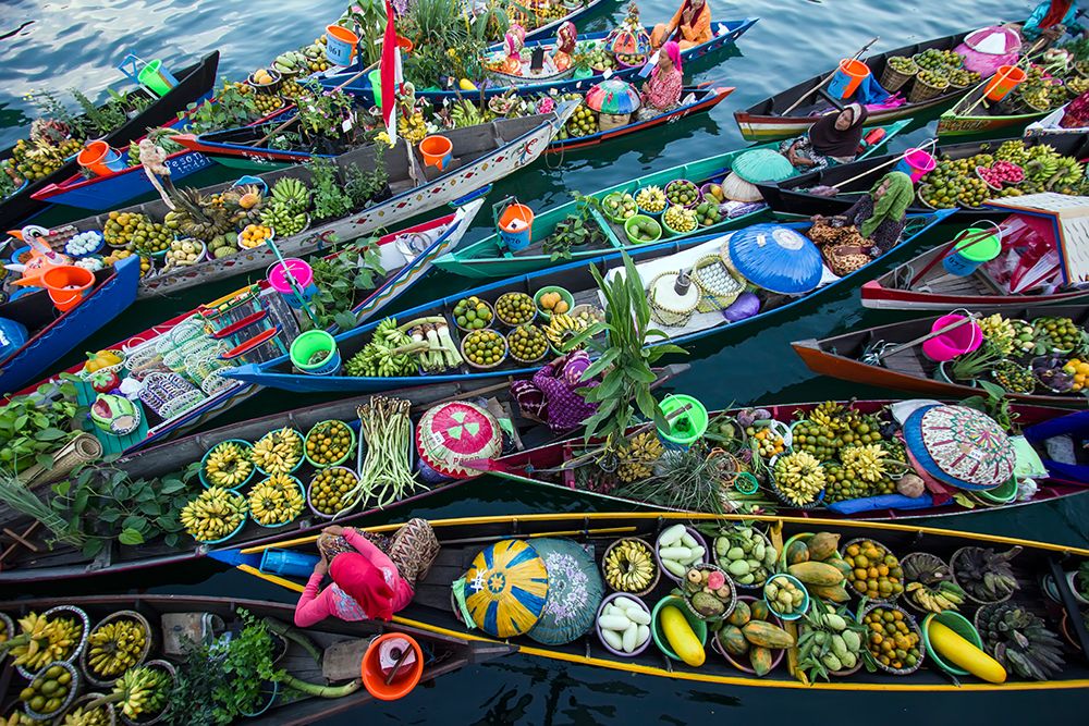 Banjarmasin Floating Market art print by Fauzan Maududdin for $57.95 CAD