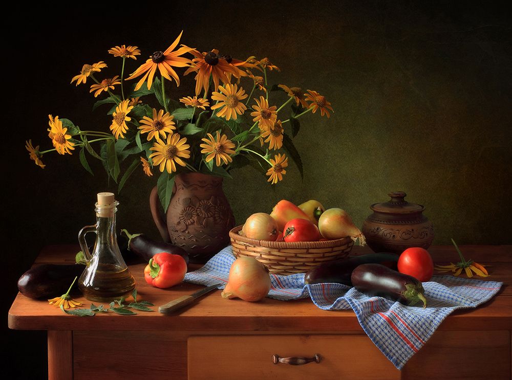 Still life with vegetables art print by Tatyana Skorokhod for $57.95 CAD