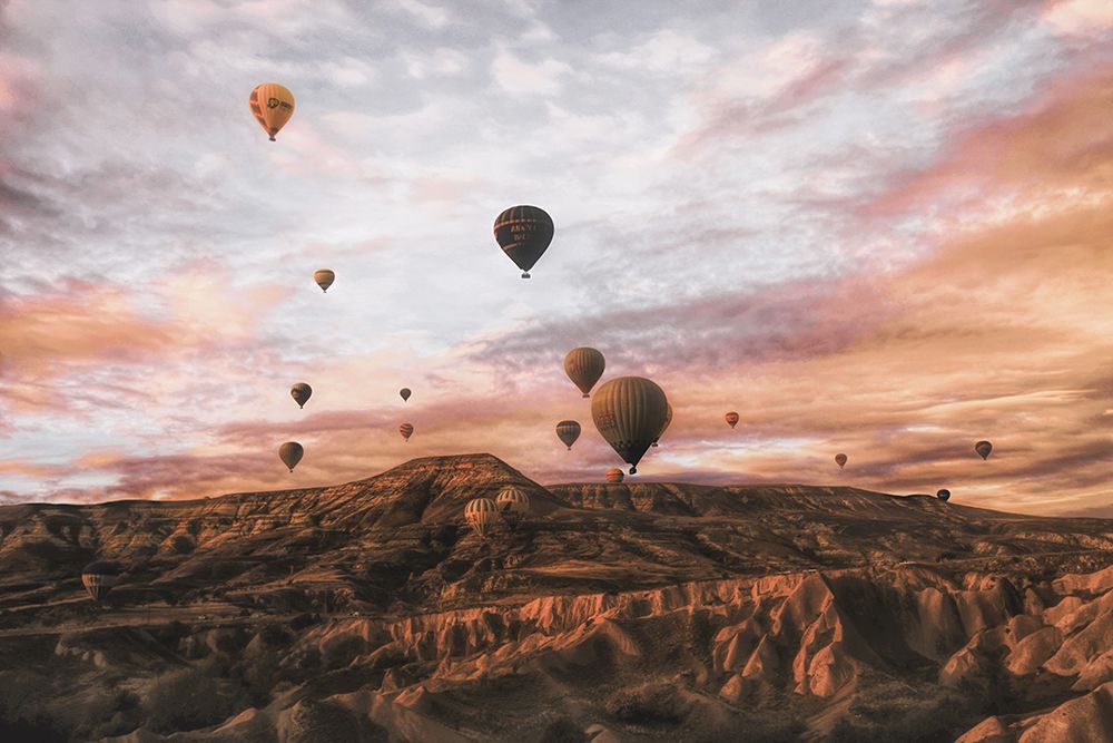 Cappodocia Hot Air Balloon art print by Ayse Yorgancilar for $57.95 CAD