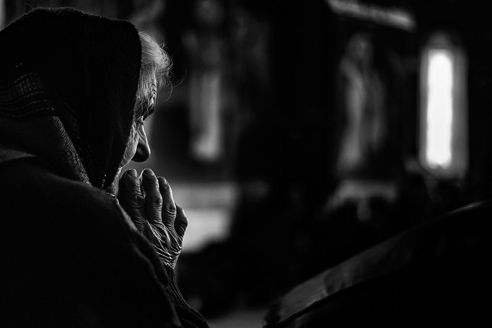 The prayer art print by Bogdan Caprariu for $57.95 CAD