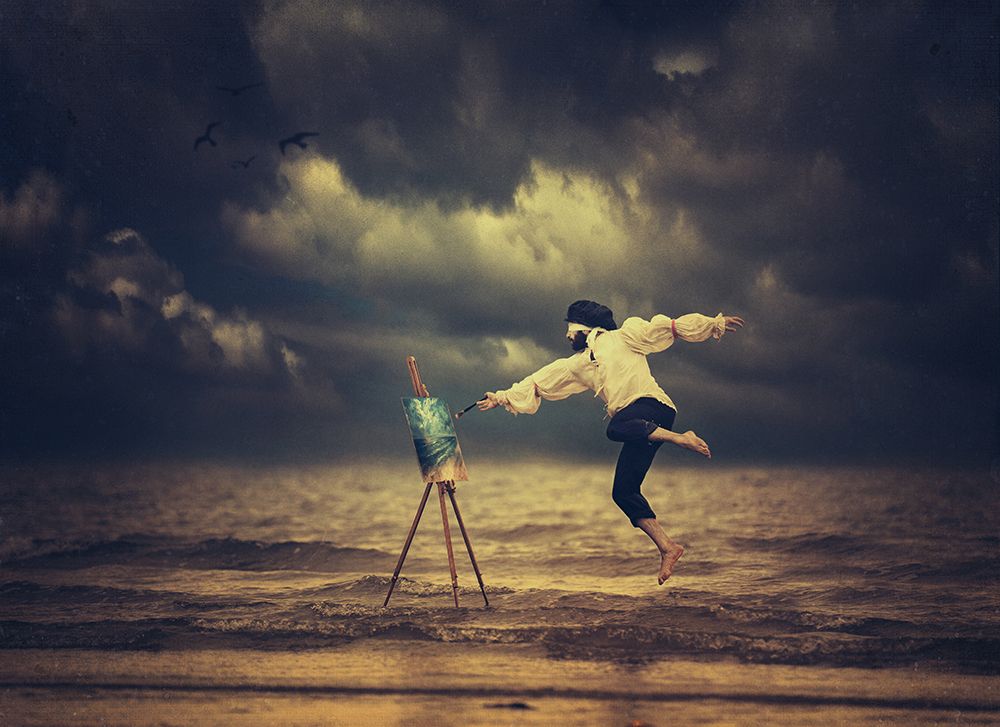 Crazy painter art print by Magdalena Russocka for $57.95 CAD