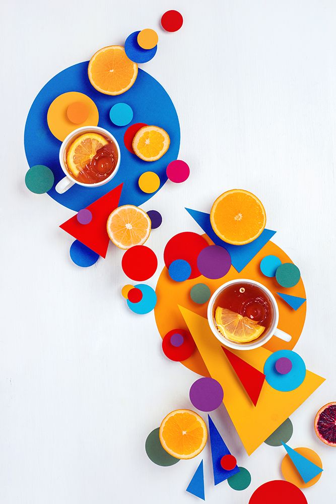Suprematic tea party art print by Dina Belenko for $57.95 CAD