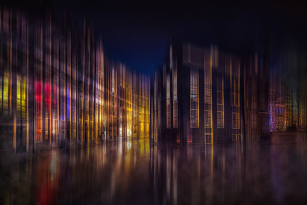 Colorful Amsterdam art print by Stefan Kierek for $57.95 CAD