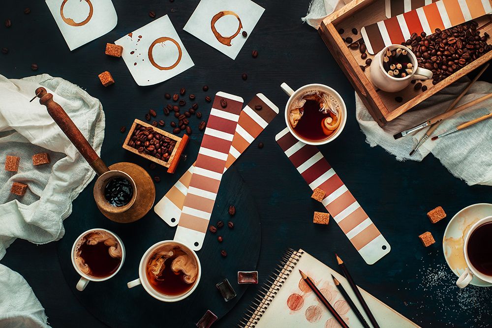Shades of coffee art print by Dina Belenko for $57.95 CAD