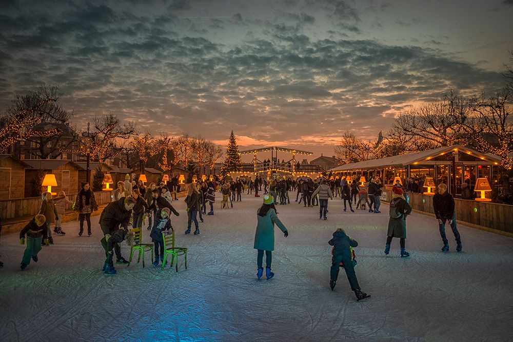 Amsterdam Winter Wonder Land art print by Gerrit De Groot for $57.95 CAD