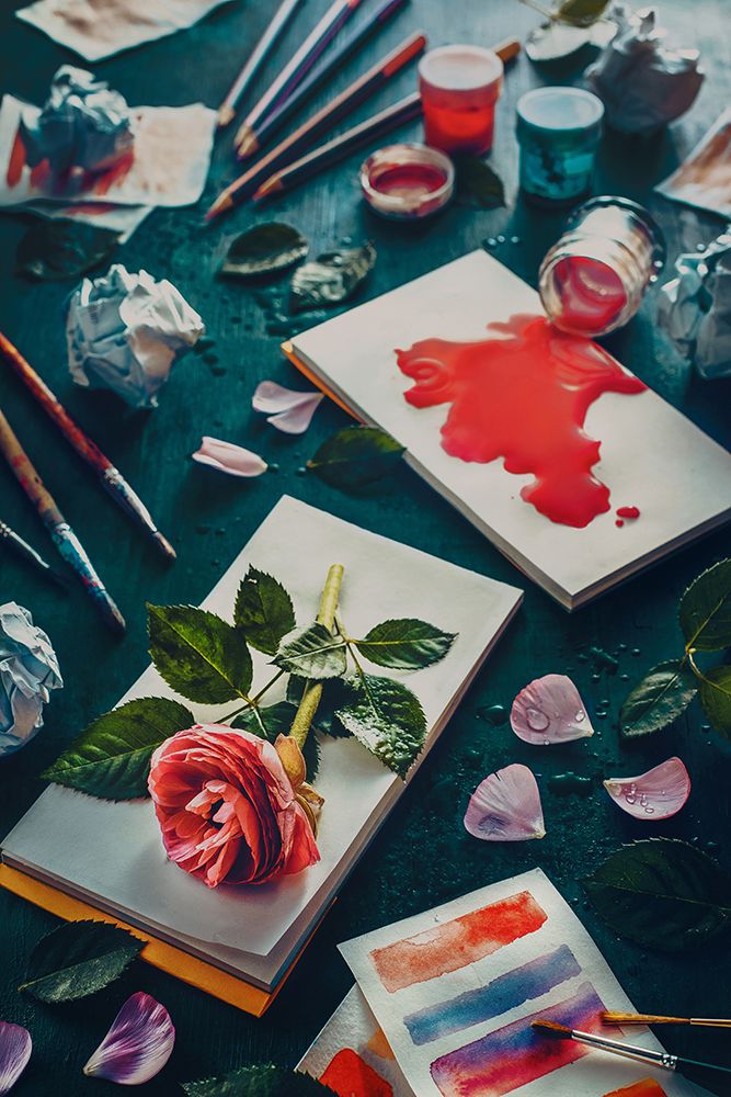 Painting Flowers: Stains And Sketches art print by Dina Belenko for $57.95 CAD